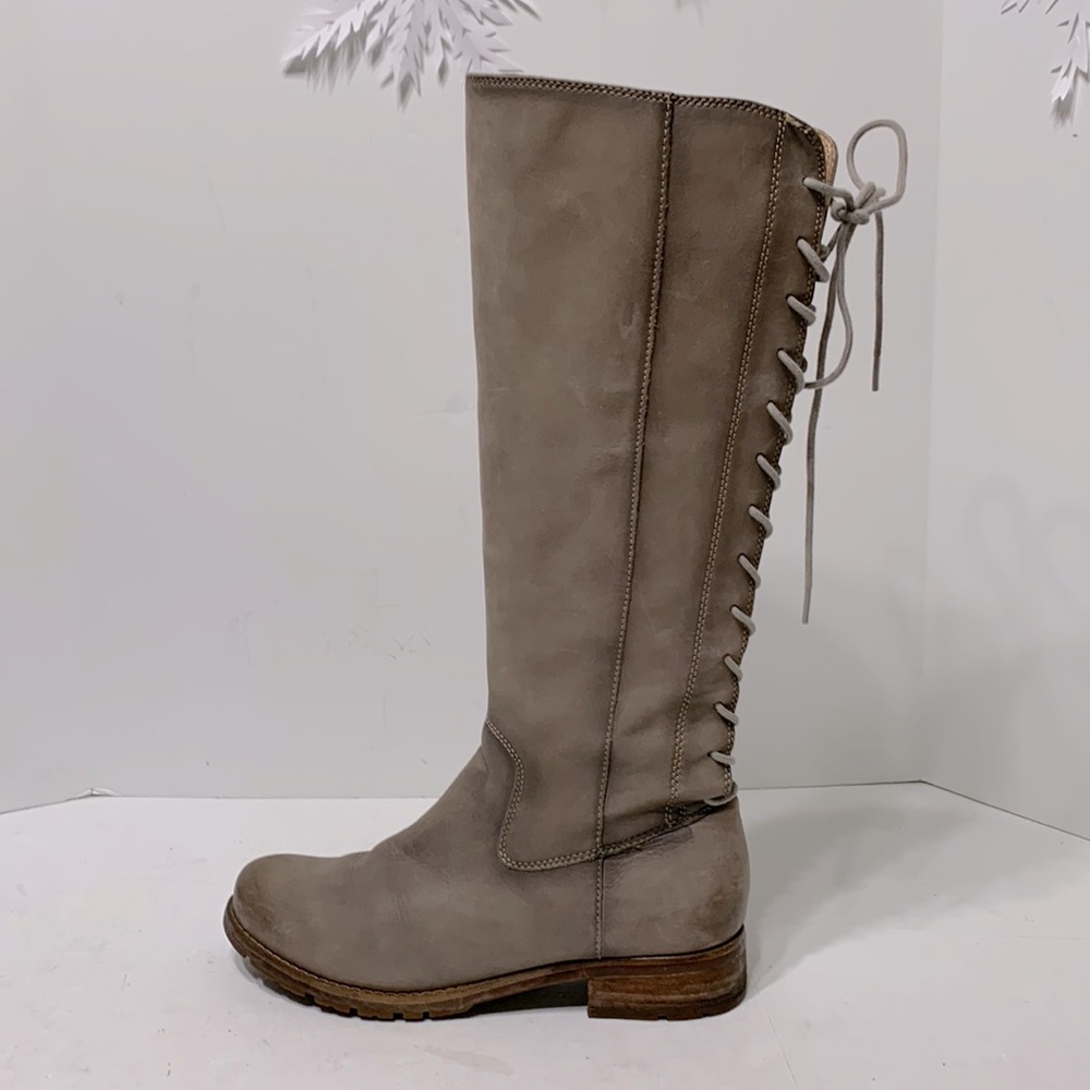 Sofft Genuine Leather Lace Up Boots “Sharnell ll” grey